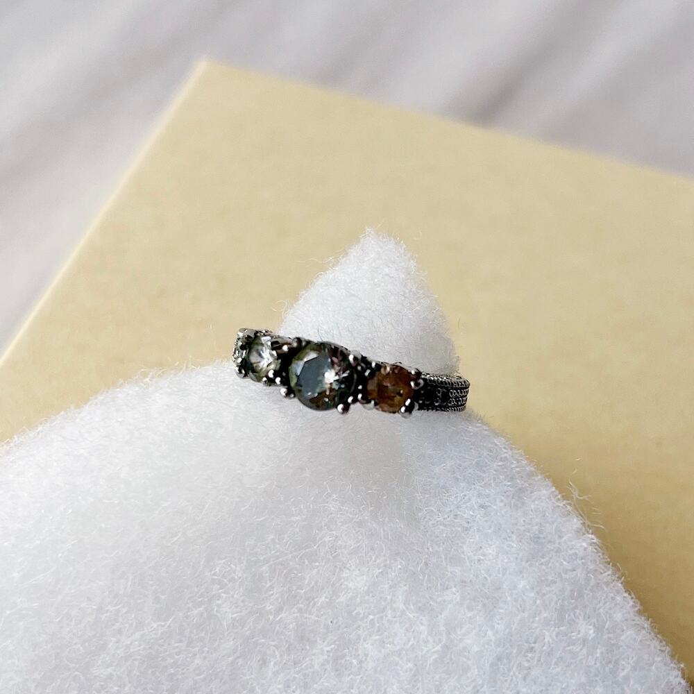 Silver Tone Costume Jewelry Engagement Ring Size 8